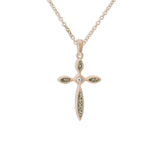 Unisex Solace Cross Memorial Ashes Pendant with Fine Crystal - Cherished Urns