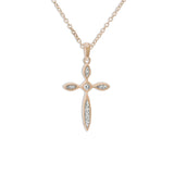 Unisex Solace Cross Memorial Ashes Pendant with Fine Crystal - Cherished Urns