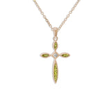 Unisex Solace Cross Memorial Ashes Pendant with Fine Crystal - Cherished Urns