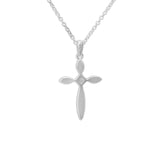 Unisex Solace Cross Memorial Ashes Pendant with Fine Crystal - Cherished Urns