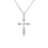 Unisex Solace Cross Memorial Ashes Pendant with Fine Crystal - Cherished Urns