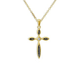 Unisex Solace Cross Memorial Ashes Pendant with Fine Crystal - Cherished Urns