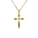 Unisex Solace Cross Memorial Ashes Pendant with Fine Crystal - Cherished Urns