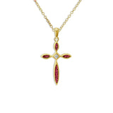 Unisex Solace Cross Memorial Ashes Pendant with Fine Crystal - Cherished Urns