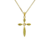 Unisex Solace Cross Memorial Ashes Pendant with Fine Crystal - Cherished Urns