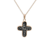 Unisex  Rounded Cross Memorial Ashes Pendant - Cherished Urns