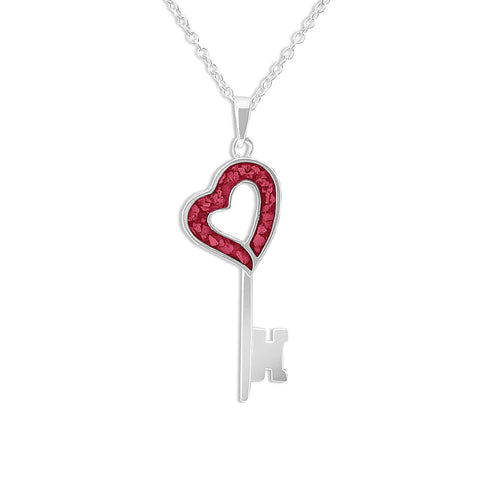 Ladies Key Memorial Ashes Pendant - Cherished Urns