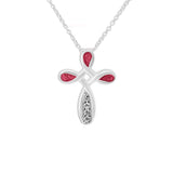 Unisex Celtic Cross Memorial Ashes Pendant with Fine Crystals - Cherished Urns