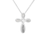Unisex Celtic Cross Memorial Ashes Pendant with Fine Crystals - Cherished Urns