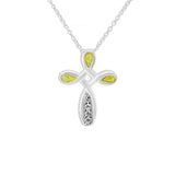Unisex Celtic Cross Memorial Ashes Pendant with Fine Crystals - Cherished Urns