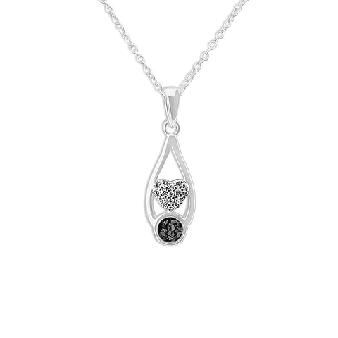 Ladies Protect Memorial Ashes Pendant with Fine Crystals - Cherished Urns