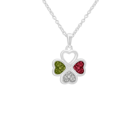 Ladies Clover Memorial Ashes Pendant - Cherished Urns