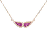 Ladies Angel Wings Memorial Ashes Necklace - Cherished Urns