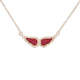 Ladies Angel Wings Memorial Ashes Necklace - Cherished Urns