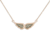 Ladies Angel Wings Memorial Ashes Necklace - Cherished Urns