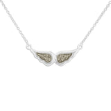 Ladies Angel Wings Memorial Ashes Necklace - Cherished Urns