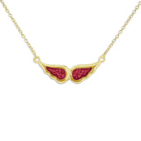 Ladies Angel Wings Memorial Ashes Necklace - Cherished Urns