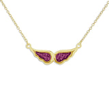 Ladies Angel Wings Memorial Ashes Necklace - Cherished Urns