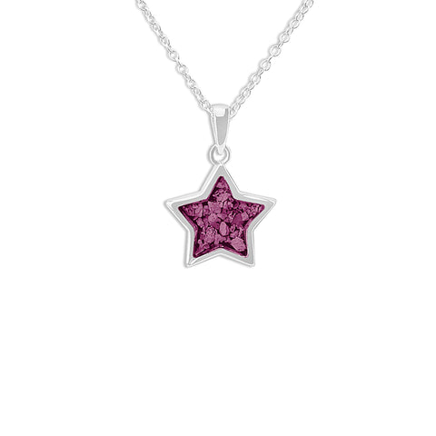Ladies Star Memorial Ashes Pendant - Cherished Urns