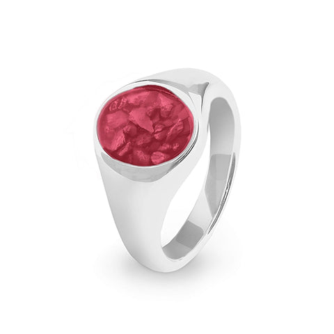 Unisex Shield Memorial Ashes Ring - Cherished Urns