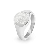 Unisex Shield Memorial Ashes Ring - Cherished Urns
