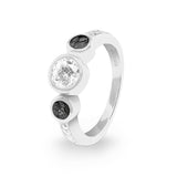 Ladies Jewel Memorial Ashes Ring with Fine Crystal - Cherished Urns