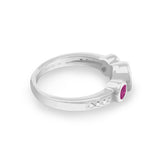 Ladies Jewel Memorial Ashes Ring with Fine Crystal - Cherished Urns