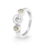 Ladies Jewel Memorial Ashes Ring with Fine Crystal - Cherished Urns