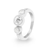 Ladies Jewel Memorial Ashes Ring with Fine Crystal - Cherished Urns