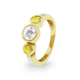 Ladies Jewel Memorial Ashes Ring with Fine Crystal - Cherished Urns
