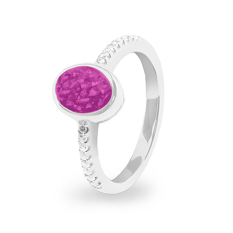 Ladies Guard Memorial Ashes Ring - Cherished Urns