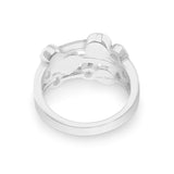 Ladies Droplets Memorial Ashes Ring with Fine Crystals - Cherished Urns