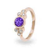 Ladies Praise Memorial Ashes Ring with Fine Crystals - Cherished Urns
