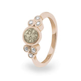 Ladies Praise Memorial Ashes Ring with Fine Crystals - Cherished Urns