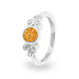 Ladies Praise Memorial Ashes Ring with Fine Crystals - Cherished Urns