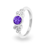 Ladies Praise Memorial Ashes Ring with Fine Crystals - Cherished Urns
