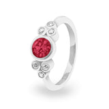 Ladies Praise Memorial Ashes Ring with Fine Crystals - Cherished Urns