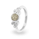 Ladies Praise Memorial Ashes Ring with Fine Crystals - Cherished Urns
