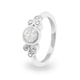 Ladies Praise Memorial Ashes Ring with Fine Crystals - Cherished Urns