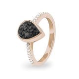 Ladies Teardrop Memorial Ashes Ring - Cherished Urns