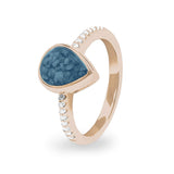 Ladies Teardrop Memorial Ashes Ring - Cherished Urns