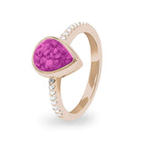 Ladies Teardrop Memorial Ashes Ring - Cherished Urns
