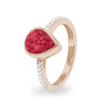 Ladies Teardrop Memorial Ashes Ring - Cherished Urns