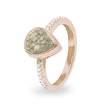 Ladies Teardrop Memorial Ashes Ring - Cherished Urns