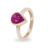 Ladies Teardrop Memorial Ashes Ring - Cherished Urns