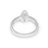 Ladies Teardrop Memorial Ashes Ring - Cherished Urns