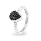 Ladies Teardrop Memorial Ashes Ring - Cherished Urns
