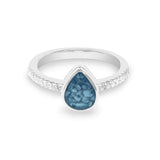 Ladies Teardrop Memorial Ashes Ring - Cherished Urns