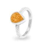 Ladies Teardrop Memorial Ashes Ring - Cherished Urns