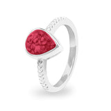 Ladies Teardrop Memorial Ashes Ring - Cherished Urns